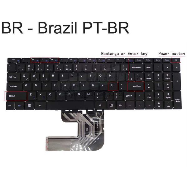 Tastiera francese USA AZERTY Brasile per tastiere per notebook Teclast F15S BMAX x15 Stati Uniti USA Inglese brasiliano PT-BR Layout HKD230812