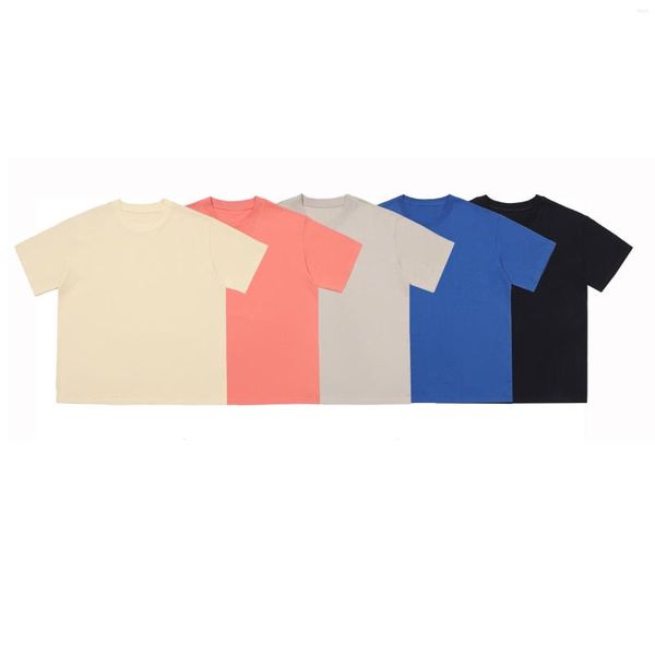 Мужские футболки с Тонкими футболками высокого качества футболки с твердым цветом негабаритные футболки с коротким рукавом хип и женский хлопок