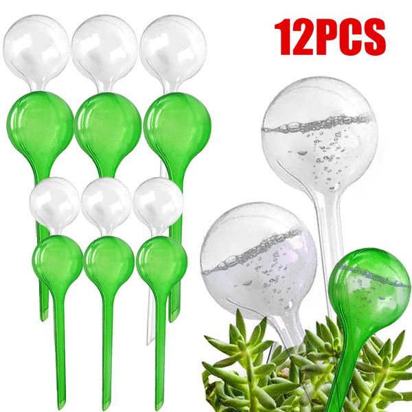 Pulverizadores 12pcs planta rega bulbos automáticos auto rega globos bolas de plástico dispositivo de jardim para viagens 230824