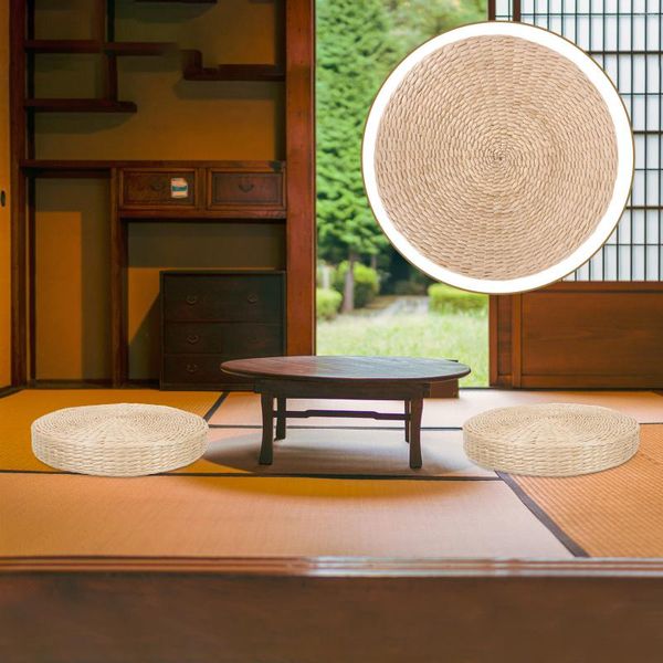 Kissen Stroh Futon Meditation rundem Platz Platz für natürliche gewebte Wohnmatte