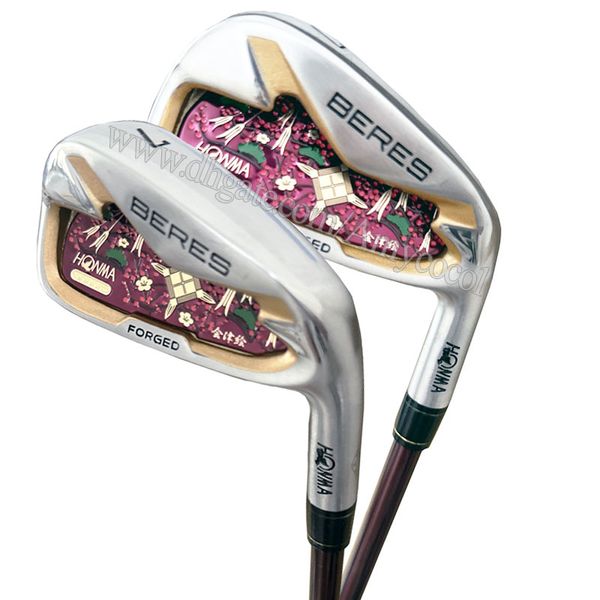 Гольф-клубы Женщины Honma S-08 Golf Irons 5-11 A Sw Beres Iron Set L Flex Graphite Wans и Headcover Бесплатная доставка