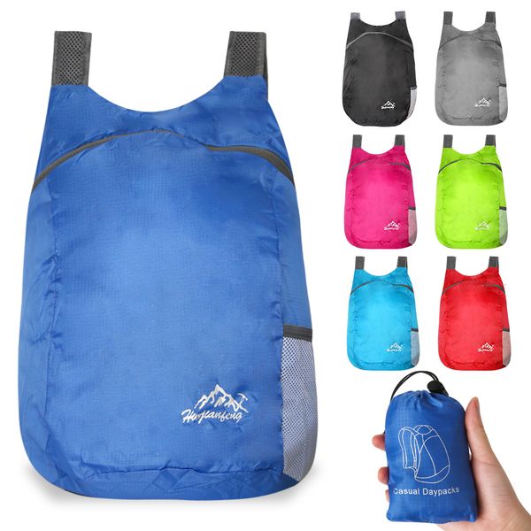 Paquetes de mochilero 20L al aire libre ultraligero senderismo mochila ciclismo viaje deporte impermeable portátil plegable equipo de camping ocio bolsas tácticas 230824