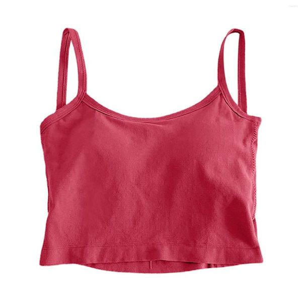 Tanques femininos Mulheres Mulheres Sexy Bra Tops para Top Fitness Yoga Female Pad Sportswear Vest Sport Push Up Button Crop Girls