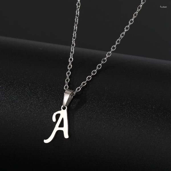 Collane a pendente ifkm in acciaio inossidabile iniziale a-Z Capital Letter Necklace per donne uomini Alphabet Chain Fashion Gioielli regalo