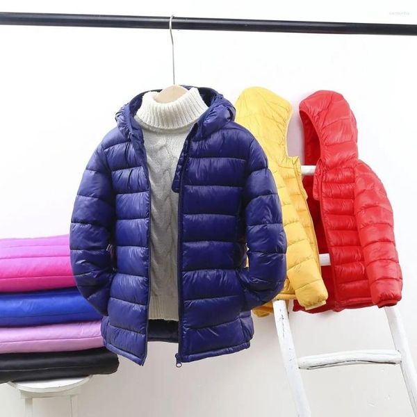 Down Coat 90% Entenjacke Jungen und Mädchen Herbst Winter Kinderbaby Kapuze Big Kids Light 2-12y