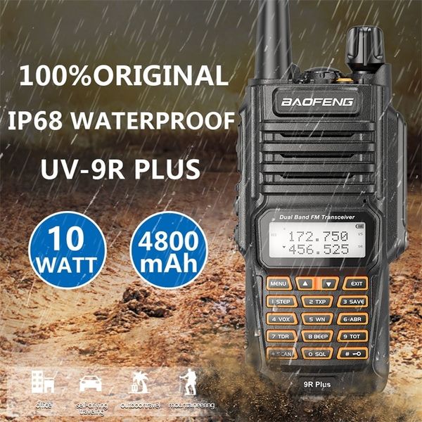 Walkie -Talkie Baofeng UV 9R plus wasserdichte IP68 10W Dual Band Communications Amateur VHF UHF CB Radio Ham UV9R 230823