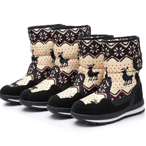 Botas -30 graus meninas botas de neve botas de inverno para crianças impermeáveis novas crianças sapatos de inverno pelúcia quente pai-criança botas tamanho 26-42 l0824