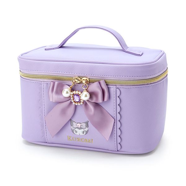 Kosmetische Taschen Koffer Anime Lolita Make -up -Tasche Box Großer niedliches Kawaii Make -up -Aufbewahrungskoffer Leder Bug Diamant Make -up Organizer Kosmetikbeutel 230823