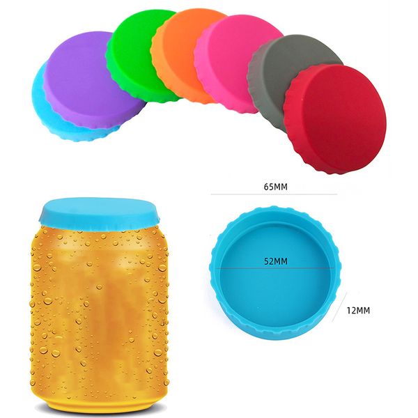 300pcs/lot silicone colorido fácil de puxar pode ser pudeu armazenar cerveja e bebida à prova de vazamentos de silicone à vedação