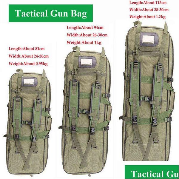 Açık çantalar taktik silahlı çanta askeri ekipman atış avı 81/94/115cm airsoft tüfek çantası taşıma koruma sırt çantası y1227 dro dhf0i