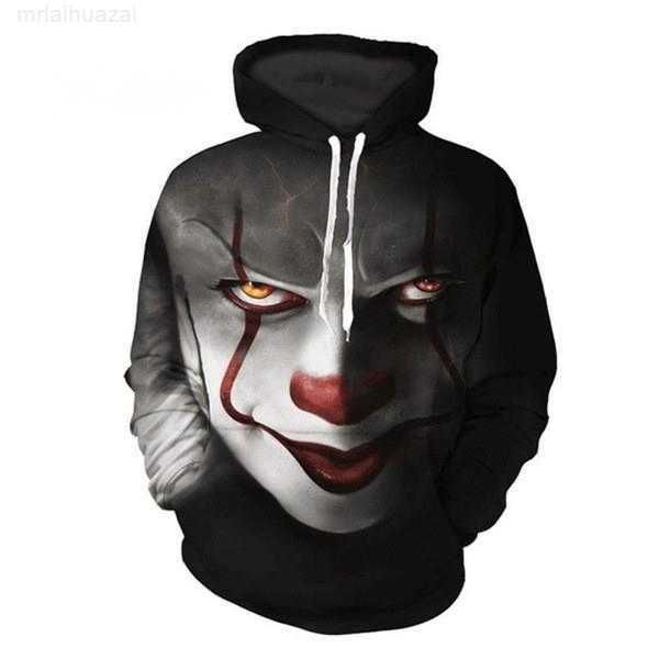 2023 Halloween Outono/Inverno Novo Designer Masculino Moletom Com Capuz Digital Joker Impressão Revival Casual Suéter Com Capuz