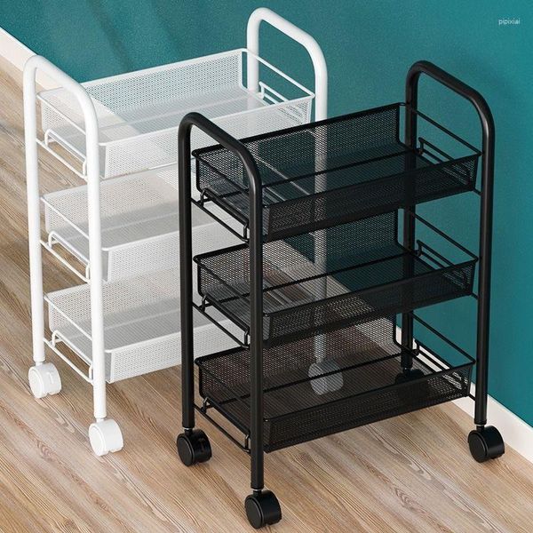 Küche Aufbewahrung 4/5 Schichten Trolley-Regalhalterhalter Rack boden und leigender Badezimmer Mobile Snack Toilette Schlafzimmer Bett Cart Cart Regal