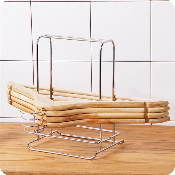 Cabide de roupas organizador rack resistente aço inoxidável em pé roupas caddy rack armazenamento titular empilhador para guarda-roupa armário 227e