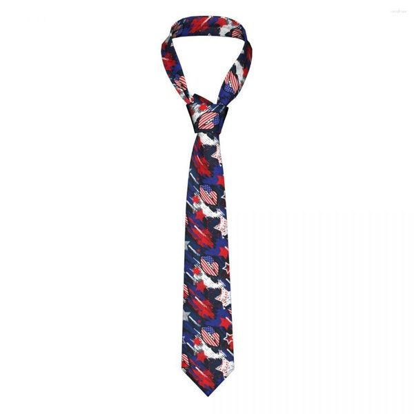 Бабочка в галстуках американский флаг с губами галстуки унисекс тощий полиэстер 8 см. Классический галстук для шеи для мужчин аксессуары Cravat Свадебный косплей реквизит