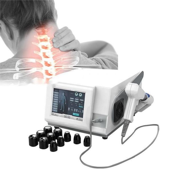Máquina de emagrecimento máquina de terapia por ondas de choque para alívio da dor instrumento de tratamento ombro alívio da dor nas costas aparelho de terapia por ondas de choque ereto