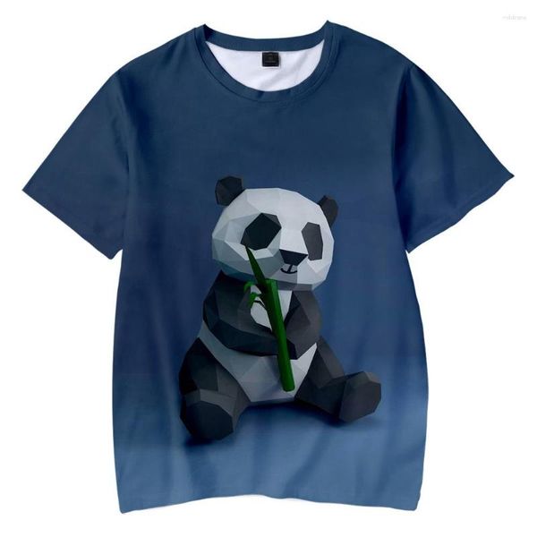 Homens camisetas 2023 Animal Panda 3D Impresso Camisa Mulheres Homens Meninos Meninas Harajuku Manga Curta T-shirt Engraçado Gráfico Tees Roupas Kawaii