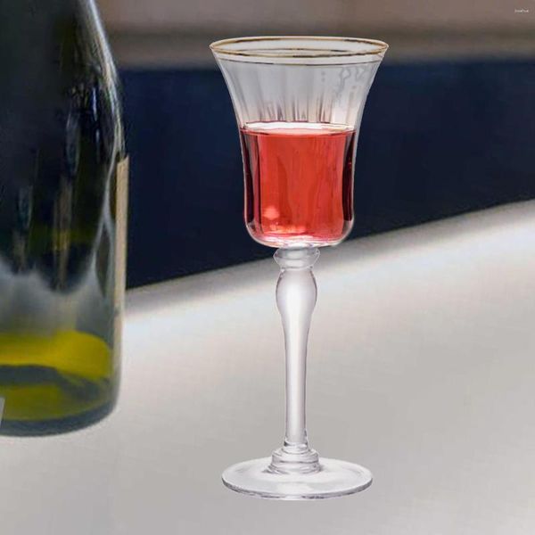 Tazze Calice da vino Calici di vetro Stile francese Tazza di liquore rosso Bicchiere da champagne per anniversario Bar di inaugurazione della casa Regalo