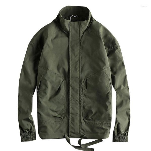 Jaquetas masculinas estilo militar jaqueta de carga gola grande bolso casual casaco esportes ao ar livre para masculino