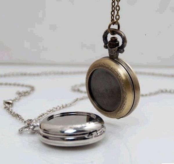 Карманные часы винтажный стиль бронзовый серебряный DIY Pocket Watch The Panken Pante Whoutsale Free-карта карманные часы хорошего качества 230825