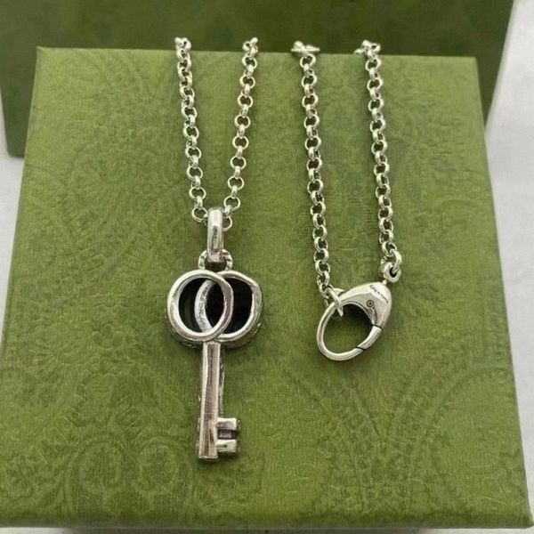 Collana di gioielli designer di alta qualità 925 MENS SILVER MENENS CHIAVE CHIASO TIGRITÀ DEL CIBULLO CON IL REGALO DI FASHIO DI LETTURA G671 4OM6