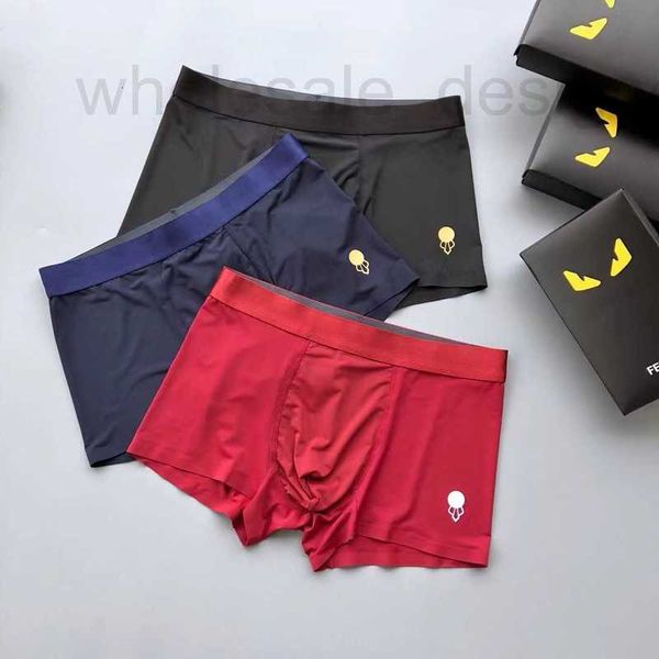 Unterhosen Designer-Herrenunterwäsche im 3er-Pack kleiner Monster-Boxershorts mit Eisseide-Trend-Boxershorts WZ2N