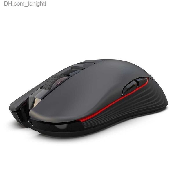 HXSJ T30 Mouse óptico sem fio de 2,4 GHz recarregável e silencioso para jogos 3600DPI Ratos ergonômicos LED retroiluminados para PC laptop Q230825