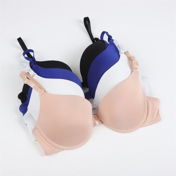 Reggiseno push up senza soluzione di continuità Reggiseno con chiusura frontale con bottoni sexy Intimo con fibbia Piccolo petto femminile con ferretto282h