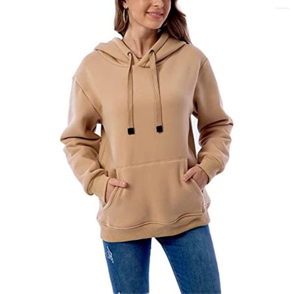 Felpe con cappuccio da donna Donna Casual Inverno Caldo pile Pullover foderato in sherpa Felpa con cappuccio Giacca sportiva con cappuccio Classico ed elegante