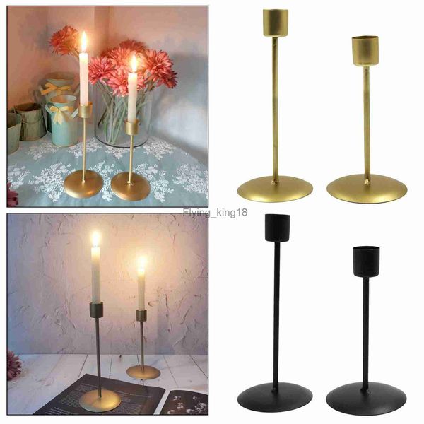 2 pezzi Portacandele conico in ferro Candeliere Portacandele Decor per centrotavola per feste di matrimonio HKD230825