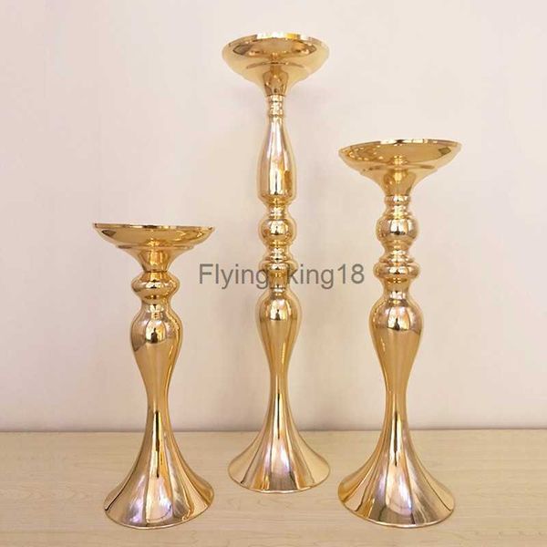 Portacandele a forma di sirena in metallo Stand dorato argento bianco sirena vaso di fiori candeliere piombo strada candelabri decorazioni di nozze HKD230825
