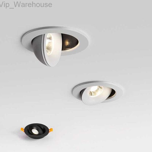 Столовой светодиодные потолочные светильники 7W12W18W20W Dimmable White Black Indoor Spot Light 360 Регулируется для гостиной HKD230825