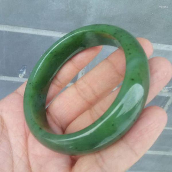 Bangle Grau A Hetian Jade Mulheres Cura Gemstone Fine Jewelry Genuíno Natural Nephrite Verde Jades Pulseira Pulseiras Senhoras Presente