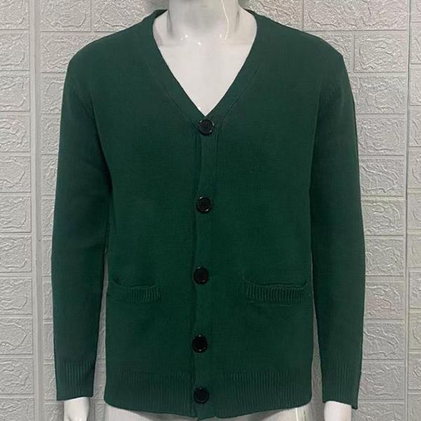 Maglioni da uomo Maglione a maniche lunghe Elegante cardigan con scollo a V Vestibilità slim Morbido tessuto a maglia Design casual con bottoni per il calore