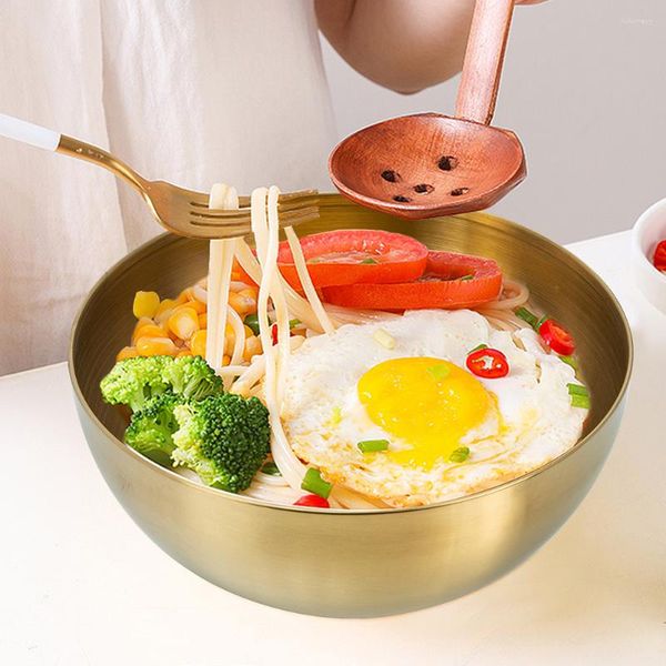 Ferramentas de cozimento Tigela de salada de aço inoxidável misturando alimentos uso diário japonês ramen reutilizável italiano tigelas de macarrão doméstico servindo suprimentos