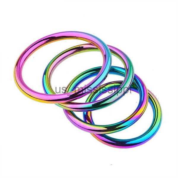 Altri articoli per la salute e la bellezza 40455055mm Metallo Arcobaleno Anelli per il pene Anello per il pene Ritardo Eiaculazione Intimo per uomini Scroto Cockring Negozio erotico x0825