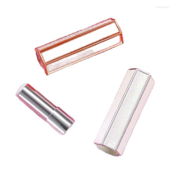 Bottiglie di stoccaggio Vuote Tubo per rossetto a sei lati 12,1 mm Labbro colorato Bottiglia di plastica bianca Confezione Contenitore cosmetico 20 pezzi