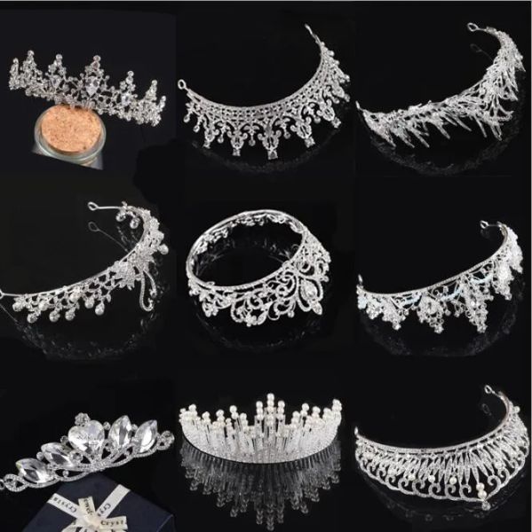 2020 Stok Rhinestone Crystal Düğün Partisi Prom Homecoming Trows Band Prenses Gelin Tiaras Aksesuarları Moda Zz