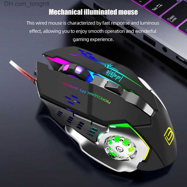 G8 USB Wired Gaming Mouse Computer Mouse Gamer Ergonomic Mase 6 кнопки 3600DPI светодиодные мыши Silent Game для настольного ПК ноутбука Q230825