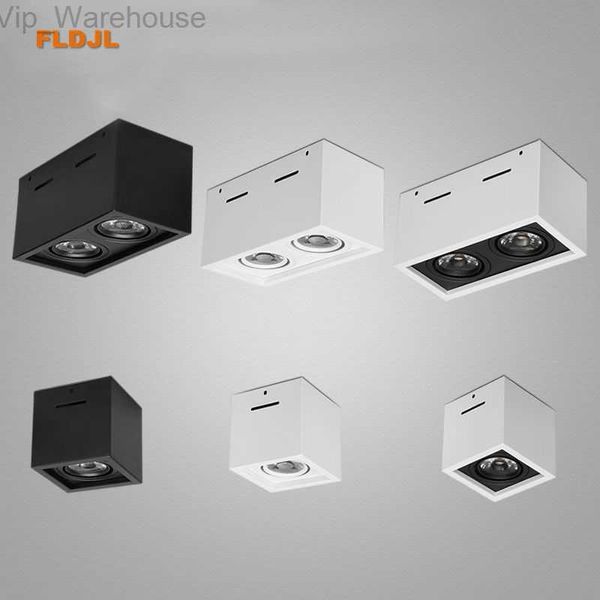 1 Stück weiß schwarz hochwertige oberflächenmontierte einstellbare LED-COB dimmbare Downlights ac85-265V 10W 20W LED-Deckenleuchte Spot HKD230825