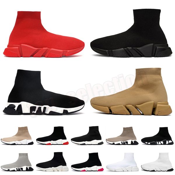 2024 New Speed Trainer Designer Calzino Scarpe casual di marca di lusso Calzini da ginnastica Donna Uomo Triple Nero Bianco Maglia Tutto rosso Moda Donna Uomo Piattaforma Sport Sneakers