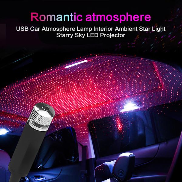 Mini -LED -Auto -Dachstern -Nacht -Projektor -Atmosphäre Galaxy Lampe USB Dekorative einstellbar für Auto Dachraum Deckendekoration