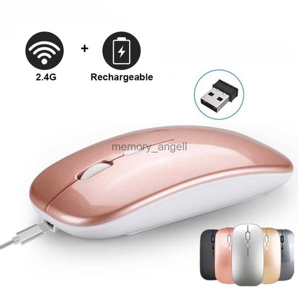 Ricevitore USB ottico wireless touch mouse Mouse magico ergonomico silenzioso e silenzioso per computer Mac OS Windows PC portatile HKD230825