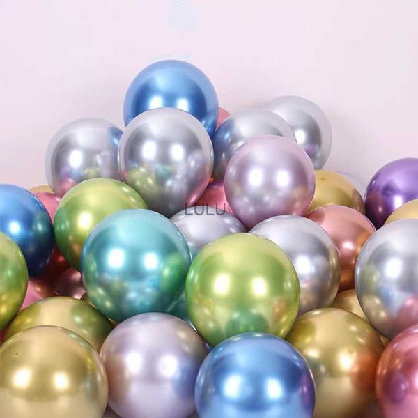 30 peças balões de metal brilhante cromo atacado casamento noivado festa de aniversário comemoração aniversário decoração de balão de natal hkd230825 hkd230825