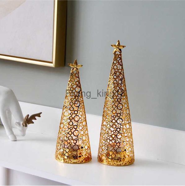 Candeliere per albero di Natale in metallo Candela di Natale Tazza Decorazione di nozze europea Cera per tè Piccola tazza rotonda Portacandele Regalo HKD230825