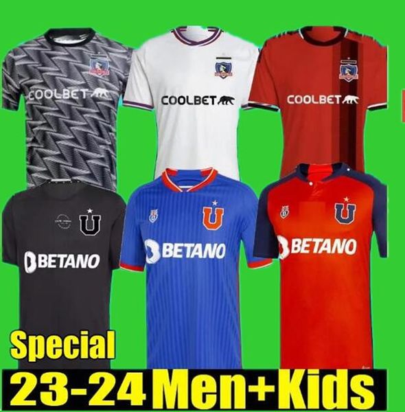 23 24 Colo Colo terza trasferta maglie da calcio 2023 VALENCIA ARRIAGADA OPAZO Universidad de Chile Maglia da calcio casa oro uniformi speciali DFGD