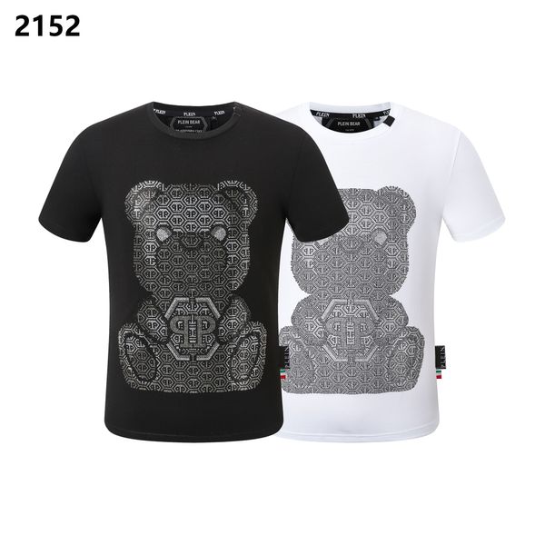 Plein Bear Trube Mens Designer Tshirts Brand одежда для одежды кафара-черепа PP Футболка для мужчин круглой шеи SS Ss Ss Hip Hop футболка Top Tees 16660