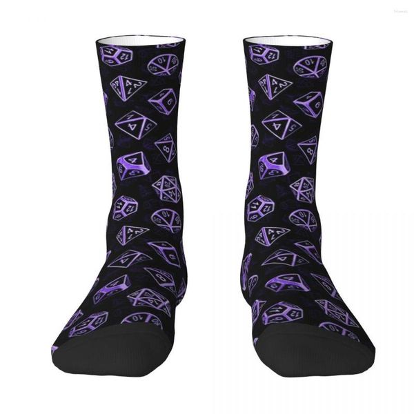 Calzini da uomo D20 Dice Set Pattern (Viola) Adulto Unisex Uomo Donna