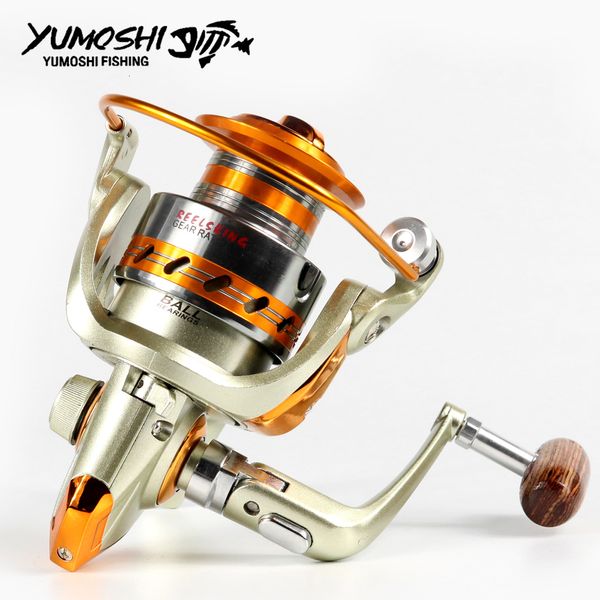 Fly Fishing Reels2 Europa verkauft 12BB 55 1 Metall Spinning Sea Folding Handle Reel E000 9000 Lager Aluminium Yumoshi 230825