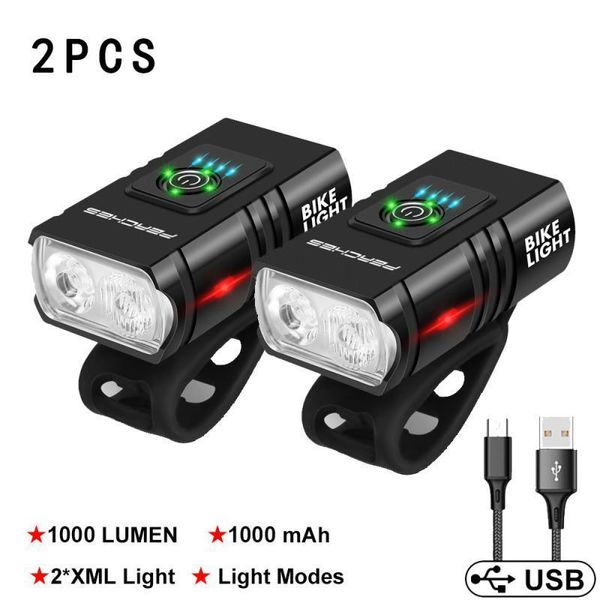 Luzes de bicicleta 1000Lumen T6 LED Bicicleta Luz Frontal Recarregável Lâmpada Lanterna MTB Bicicleta Farol Ciclismo Lanterna Luz Delantera Bicicleta 230824