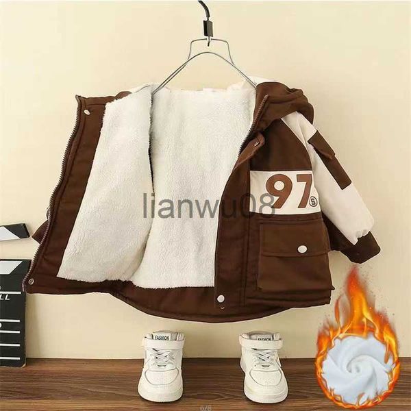 Piumino Ragazzi adolescenti Cappotto invernale Addensare Caldo Giacca per bambini Moda Stile lungo Cerniera Con cappuccio Capispalla per bambini Abbigliamento 5 6 8 10 12 13 anni x0825